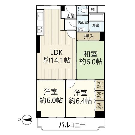 メガロコープ茨木Ⅱ 間取図(平面図) メガロコープ茨木Ⅱ 間取図(平面図)