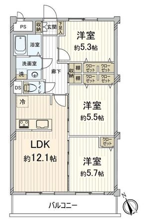 コボリマンション南茨木 間取図(平面図) 間取図(平面図)