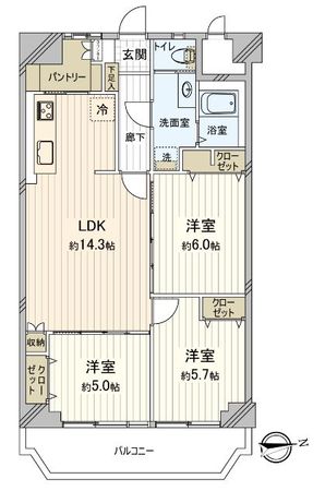 ローレルハイツ茨木総持寺 第1号棟 間取図(平面図) ローレルハイツ茨木総持寺 第1号棟 間取図(平面図)