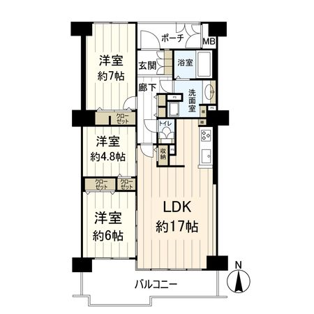 ライフフィールドハイム茨木 間取図(平面図) 間取図(平面図)