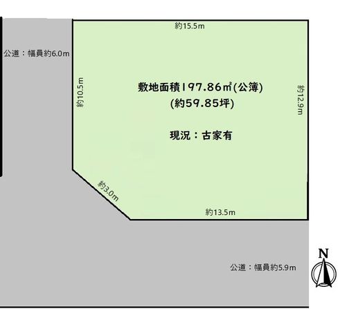 川西市大和東1丁目 土地 区画図 川西市大和東1丁目 土地 区画図