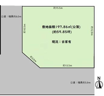 川西市大和東1丁目 土地 区画図