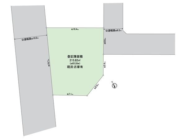川西市鴬が丘 古家付き土地 区画図 川西市鴬が丘 古家付き土地 区画図