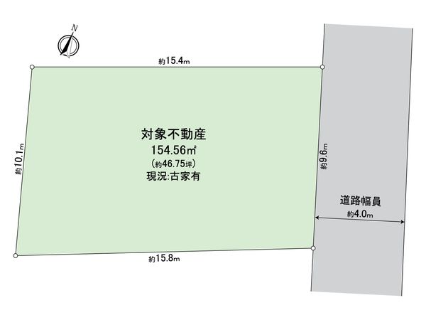 川西市南花屋敷1丁目【土地(古家有)】 区画図 川西市南花屋敷1丁目【土地(古家有)】 区画図