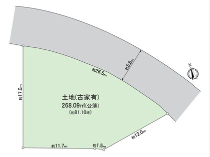川西市緑が丘1丁目【土地】 区画図