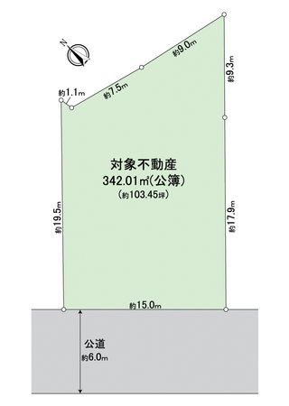 川西市清和台東一丁目【土地(古家有)】 区画図 川西市清和台東一丁目【土地(古家有)】 区画図