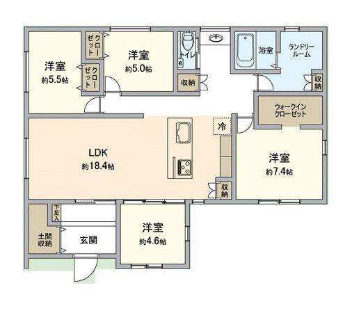 川西市水明台2丁目【新築戸建】 間取図(平面図) 間取図(平面図)