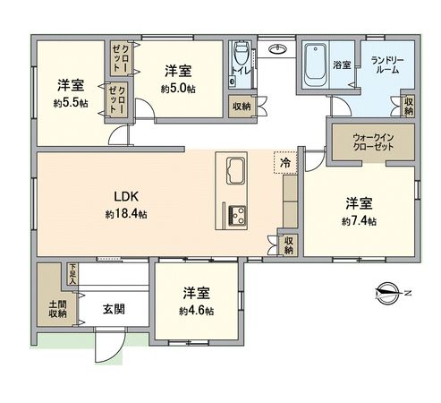 川西市水明台2丁目【新築戸建】 間取図(平面図) 川西市水明台2丁目【新築戸建】 間取図(平面図)