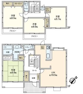 白金2丁目 戸建て 間取図(平面図)