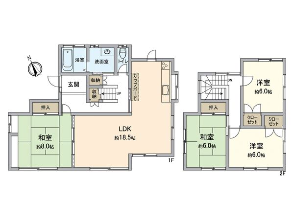 猪名川町伏見台(日生ニュータウン) 戸建 間取図(平面図)