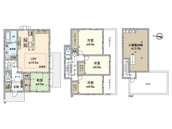 池田市豊島南1丁目【戸建】 間取図(平面図) 池田市豊島南1丁目【戸建】 間取図(平面図)
