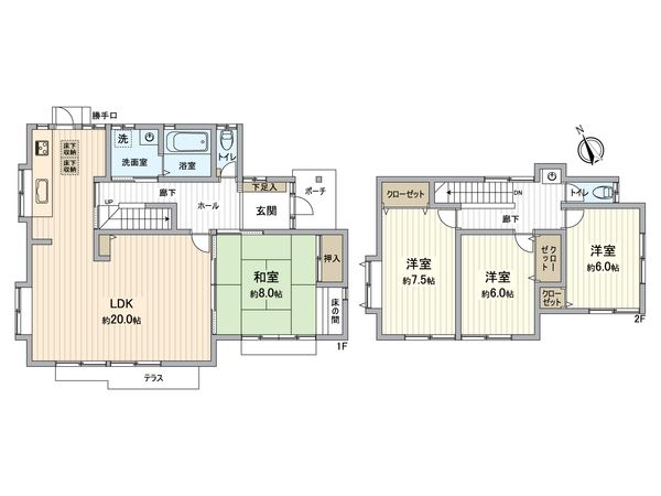 川西市美山台三丁目【戸建】 間取図(平面図) 川西市美山台三丁目【戸建】 間取図(平面図)