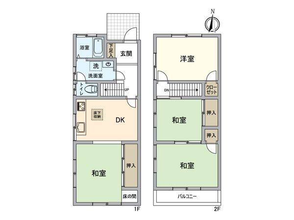 川西市久代4丁目【テラスハウス】 間取図(平面図) 川西市久代4丁目【テラスハウス】 間取図(平面図)