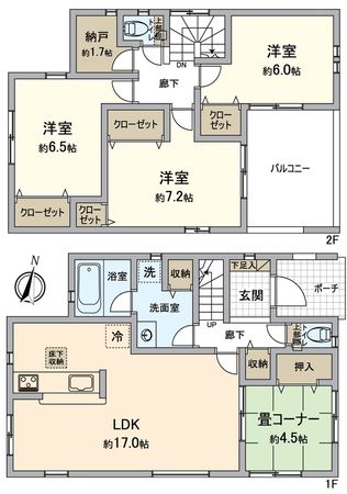 川西市東畦野5丁目 戸建 間取図(平面図) 川西市東畦野5丁目 戸建 間取図(平面図)