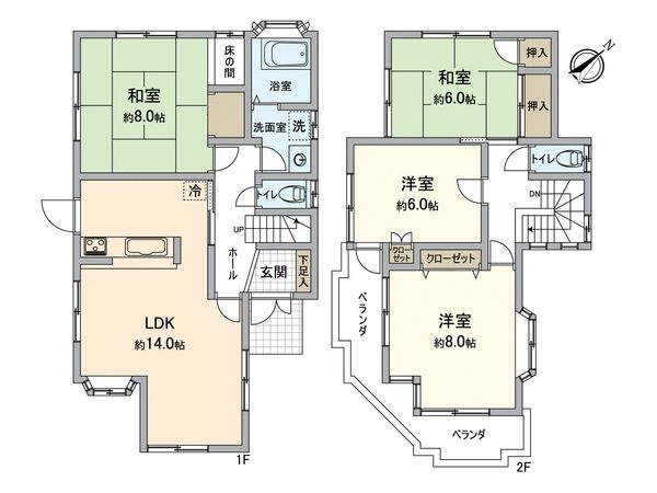 宝塚市長尾台1丁目 戸建 間取図(平面図)