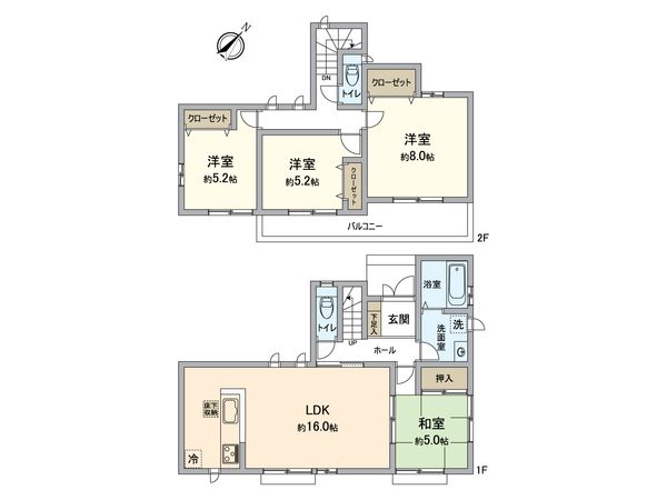 川西市清和台西5丁目 新築戸建 間取図(平面図)