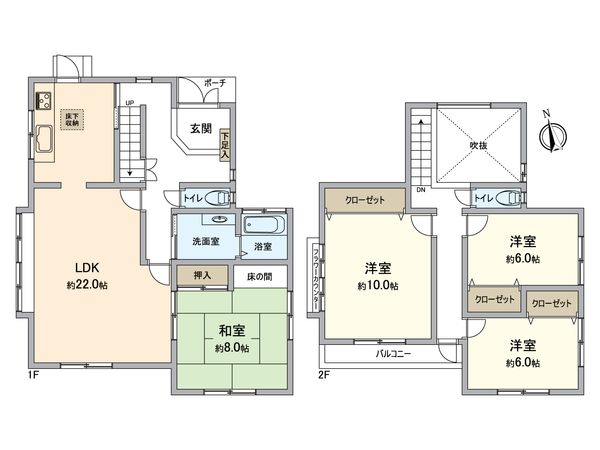 川西市丸山台(阪急日生ニュータウン) 戸建 間取図(平面図) 川西市丸山台(阪急日生ニュータウン) 戸建 間取図(平面図)