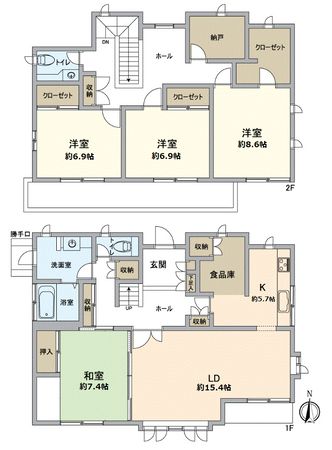 川西市丸山台2丁目 戸建 間取図(平面図) 川西市丸山台2丁目 戸建 間取図(平面図)