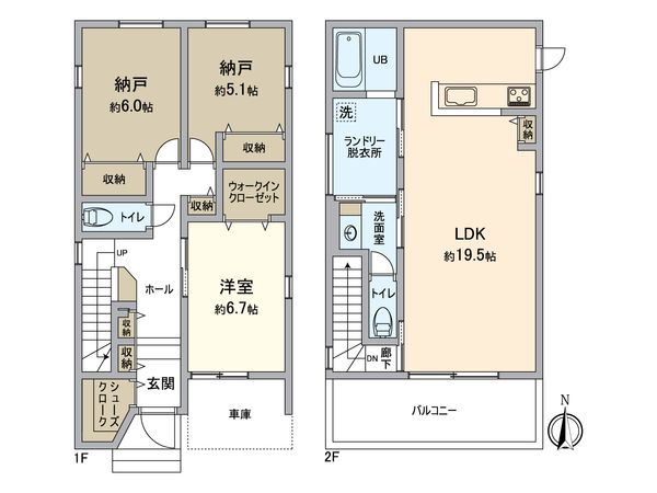 池田市荘園(セセラの家) 新築戸建 1号地 間取図(平面図)