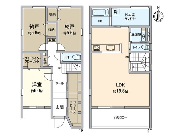 池田市荘園(セセラの家)新築戸建 2号地 間取図(平面図)