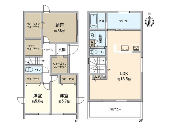 池田市荘園(セセラの家) 新築戸建 3号地 間取図(平面図)