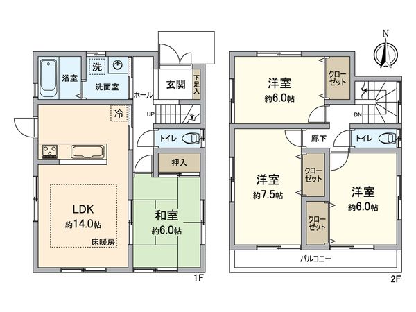 池田市旭丘3丁目 戸建 間取図(平面図) 池田市旭丘3丁目 戸建 間取図(平面図)