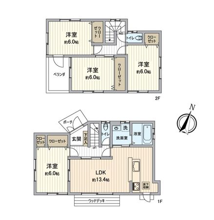 錦松台・中古戸建 間取図(平面図) 錦松台・中古戸建 間取図(平面図)