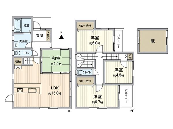 川西市大和東(大和団地) 戸建 間取図(平面図) 川西市大和東(大和団地) 戸建 間取図(平面図)