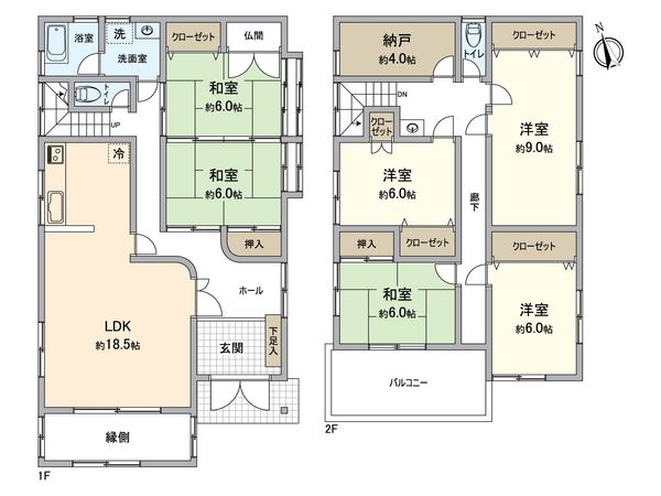 池田市荘園 戸建 間取図(平面図)