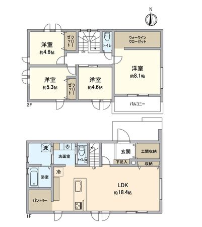 川西市緑台4丁目 間取図(平面図) 川西市緑台4丁目 間取図(平面図)