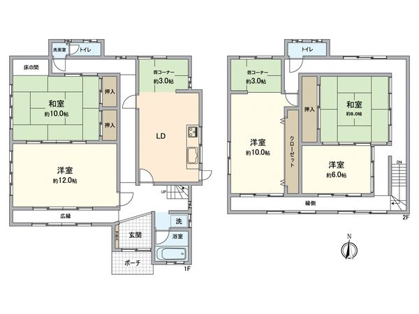 川西市平野1丁目 戸建 間取図(平面図)