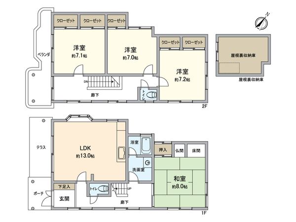 川西市多田院 戸建 間取図(平面図) 川西市多田院 戸建 間取図(平面図)