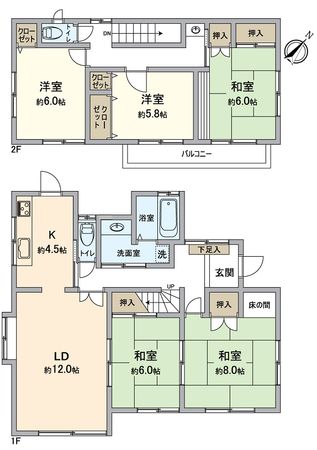 猪名川町白金3丁目 戸建 間取図(平面図) 猪名川町白金3丁目 戸建 間取図(平面図)