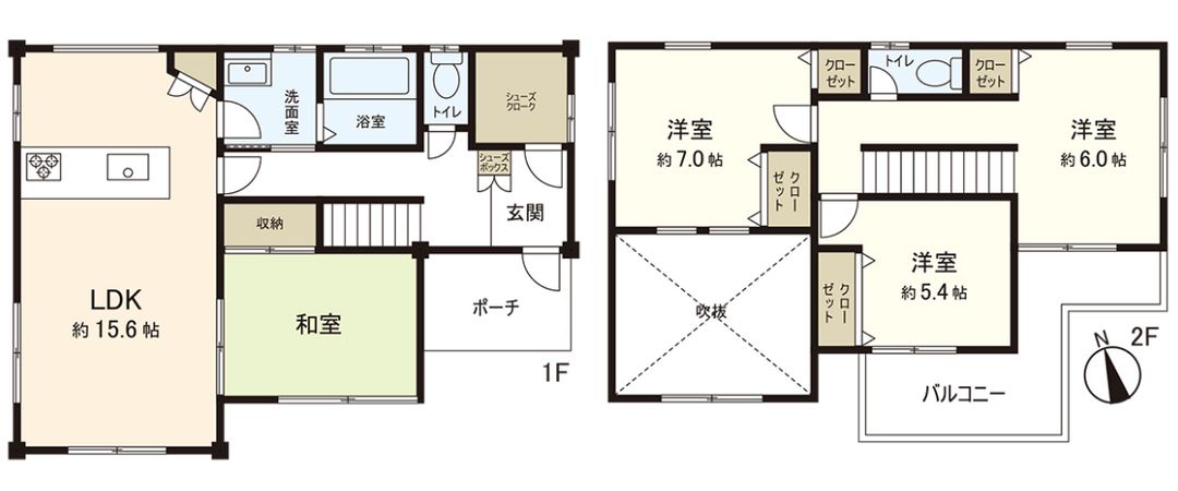 川西市南野坂1丁目【戸建】 間取図(平面図)