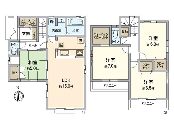 池田市渋谷1丁目 新築 A号地 間取図(平面図) 池田市渋谷1丁目 新築 A号地 間取図(平面図)