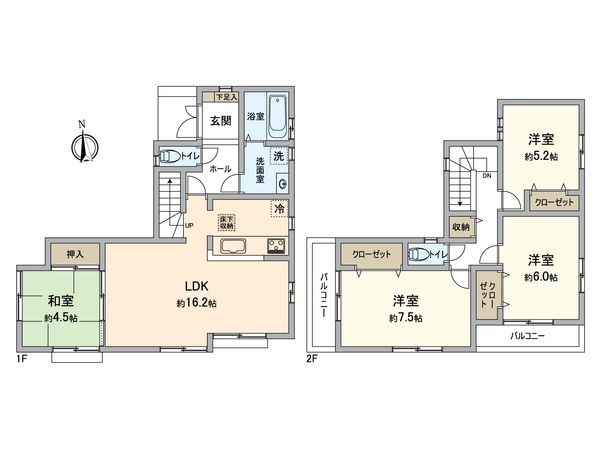 池田市渋谷1丁目 新築 C号地 間取図(平面図) 池田市渋谷1丁目 新築 C号地 間取図(平面図)