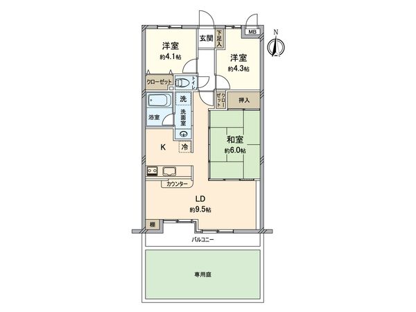 シンコーメゾン多田壱番館 間取図(平面図) 間取図(平面図)