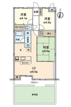 シンコーメゾン多田壱番館 間取図(平面図) シンコーメゾン多田壱番館 間取図(平面図)