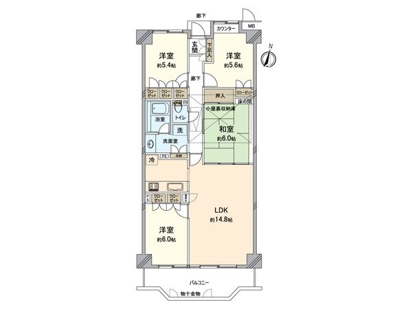 レックスパーク猪名川 間取図(平面図) レックスパーク猪名川 間取図(平面図)