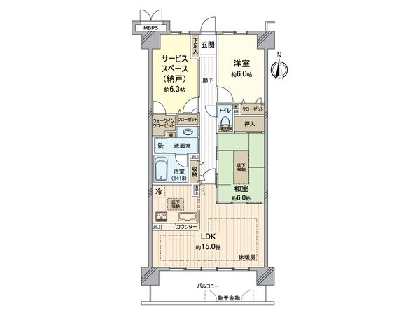 ライオンズマンション川西滝山 間取図(平面図)