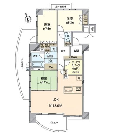 ザ・ライオンズ池田 間取図(平面図)