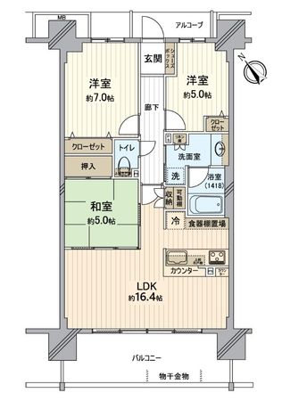 エクステラス日生中央ウエストテラス 間取図(平面図) エクステラス日生中央ウエストテラス 間取図(平面図)