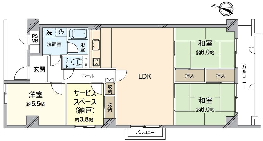 池田コープ A棟 間取図(平面図) 池田コープ A棟 間取図(平面図)