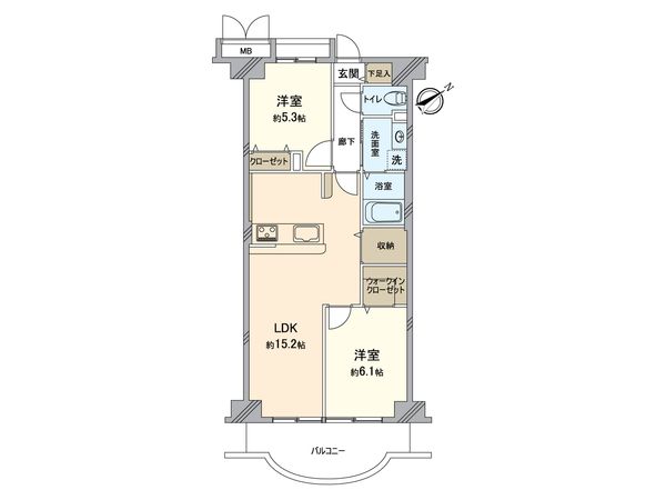 シャンテ川西 3号棟 間取図(平面図)