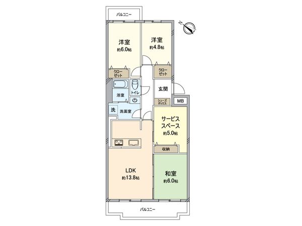 セントラル池田五月丘 1番館 間取図(平面図)
