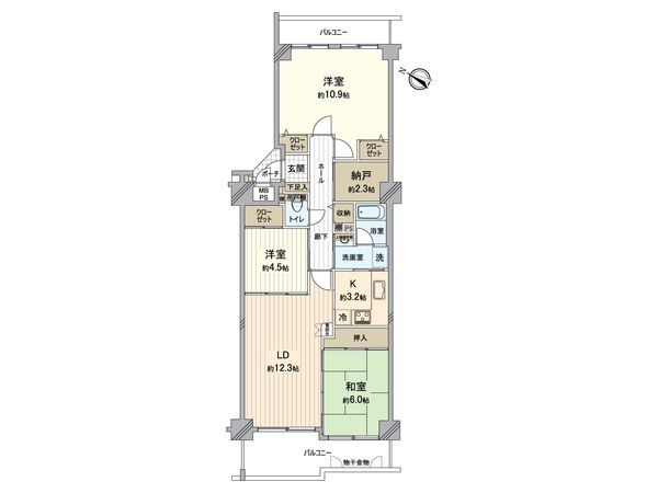 サンロイヤル池田バードヒルズ 1号館 間取図(平面図)