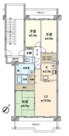 日生ニュータウンサウンズヒル H棟 間取図(平面図) 日生ニュータウンサウンズヒル H棟 間取図(平面図)