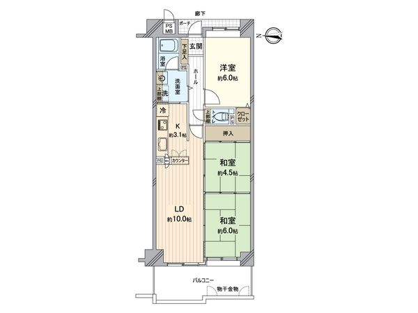 サンロイヤル池田バードヒルズ 2号館 間取図(平面図)