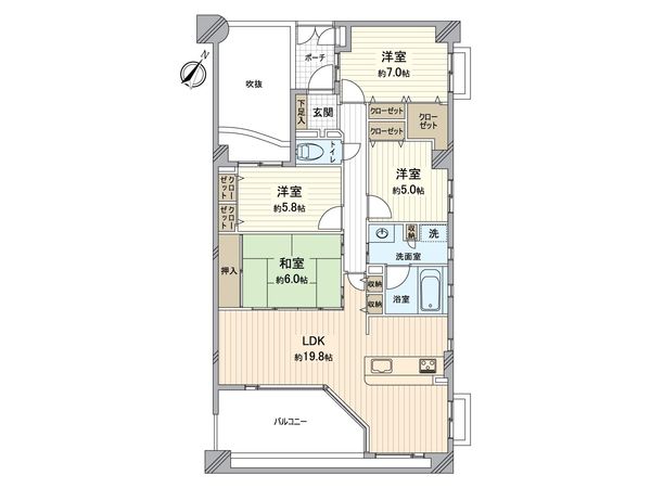 アンビエント雲雀丘花屋敷 間取図(平面図) アンビエント雲雀丘花屋敷 間取図(平面図)