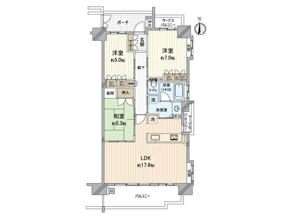 クレアシティ池田呉服町 間取図(平面図) クレアシティ池田呉服町 間取図(平面図)